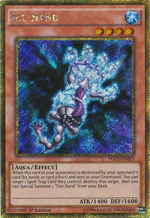 Ice Hand - PGL3-EN023 - Gold Secret Rare 