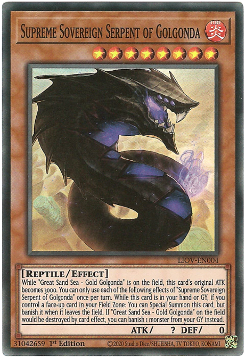 Supreme Sovereign Serpent of Golgonda - LIOV-EN004 - Super Rare