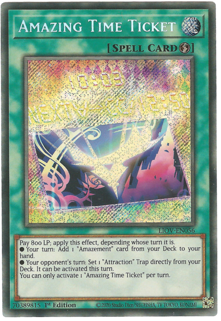 Amazing Time Ticket - LIOV-EN056 - Secret Rare 1