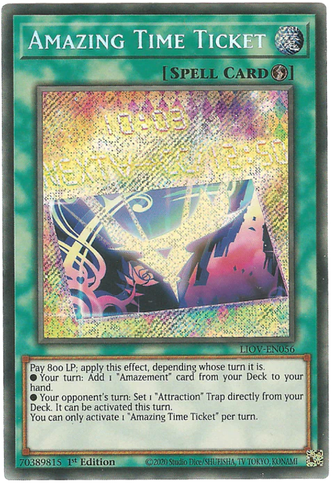 Amazing Time Ticket - LIOV-EN056 - Secret Rare