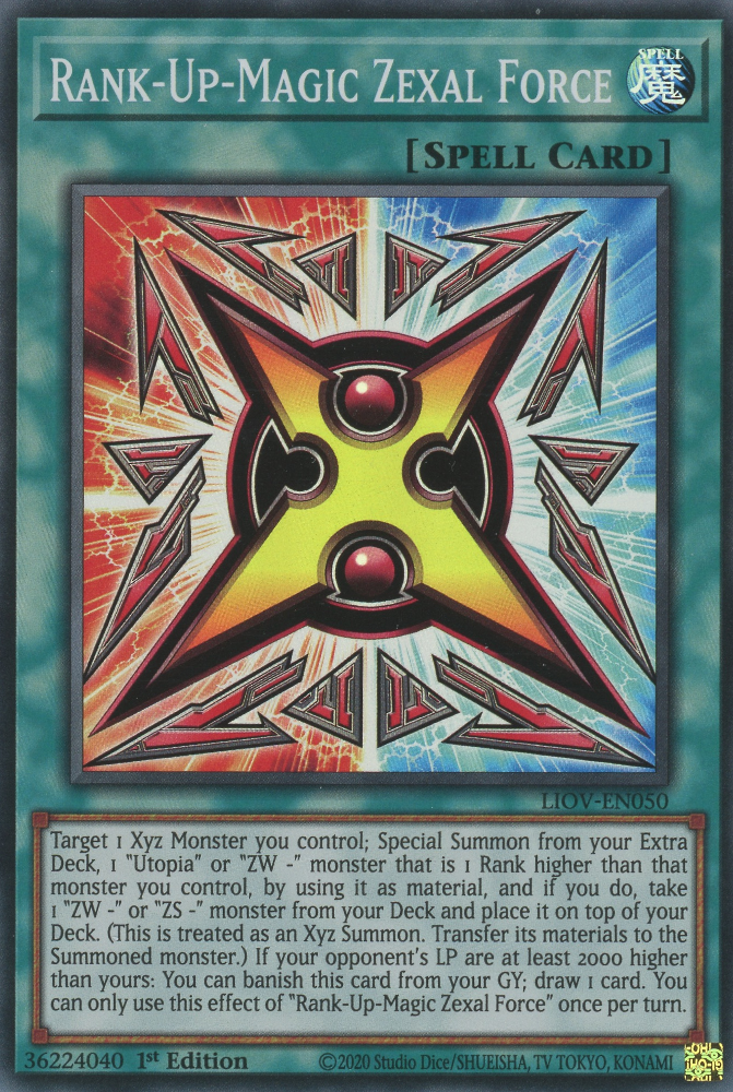 Rank-Up-Magic Zexal Force - LIOV-EN050 - Super Rare 1