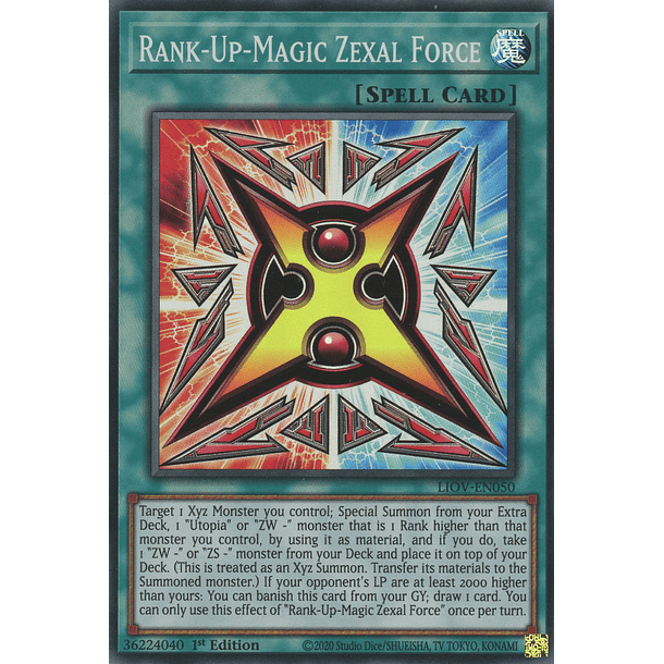 Rank-Up-Magic Zexal Force - LIOV-EN050 - Super Rare