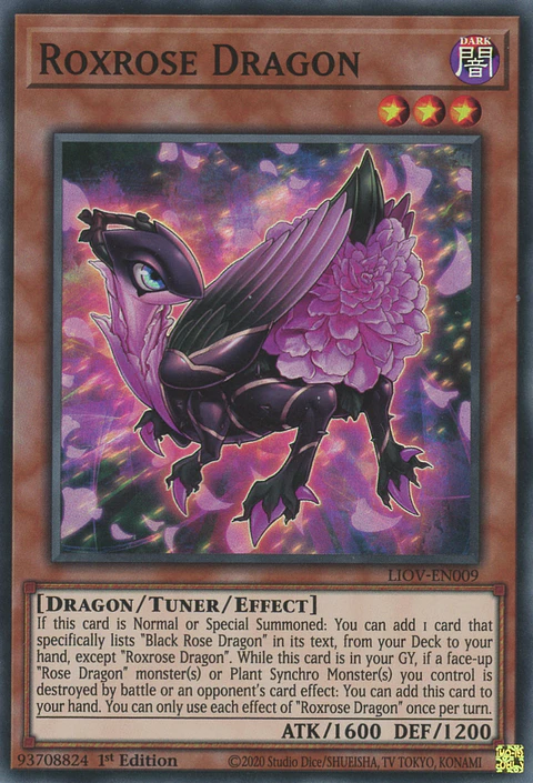 Roxrose Dragon - LIOV-EN009 - Super Rare