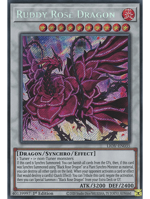 Ruddy Rose Dragon - LIOV-EN035 - Secret Rare