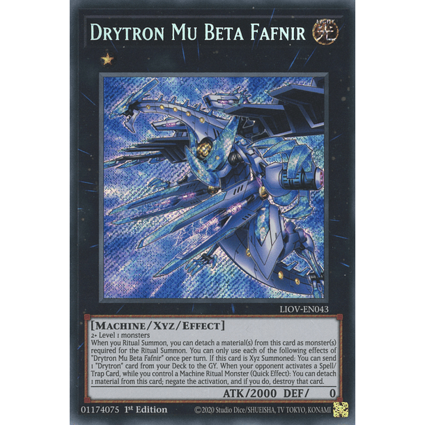 Drytron Mu Beta Fafnir - LIOV-EN043 - Secret Rare 