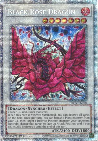 Black Rose Dragon - LIOV-EN100 - Starlight Rare 1