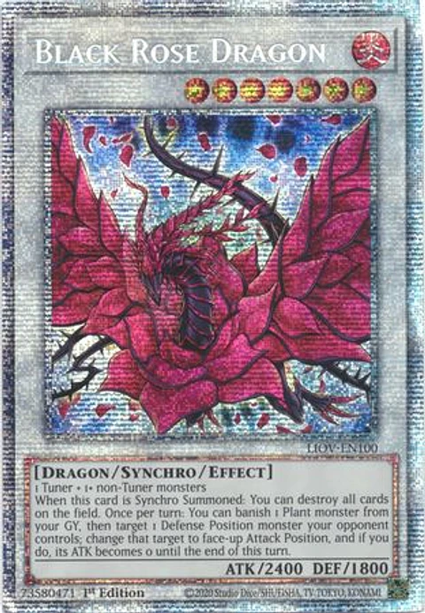 Black Rose Dragon - LIOV-EN100 - Starlight Rare
