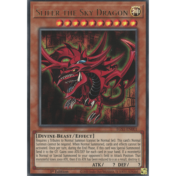 Slifer the Sky Dragon - EGS1-EN001 - Ultra Rare