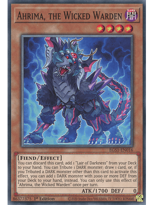 Ahrima, the Wicked Warden - EGS1-EN016 - Common