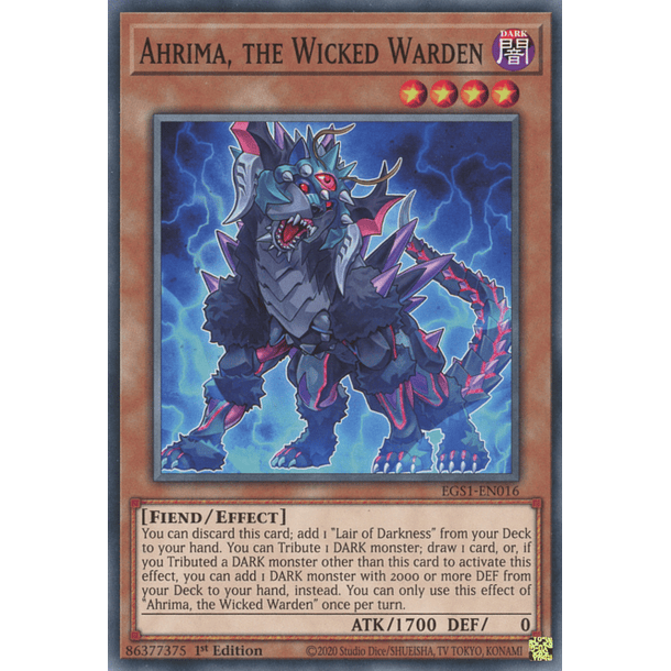 Ahrima, the Wicked Warden - EGS1-EN016 - Common