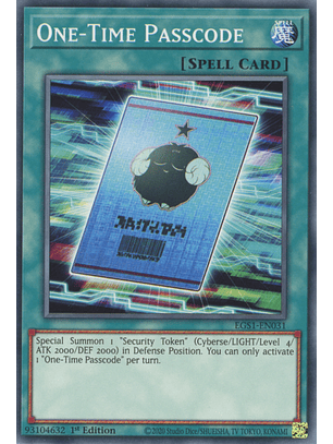 One-Time Passcode - EGS1-EN031 - Common