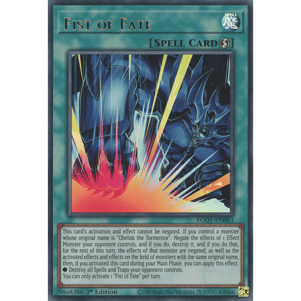 Fist of Fate - EGO1-EN003 - Ultra Rare