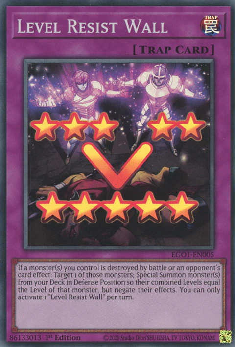 Level Resist Wall - EGO1-EN005 - Super Rare 