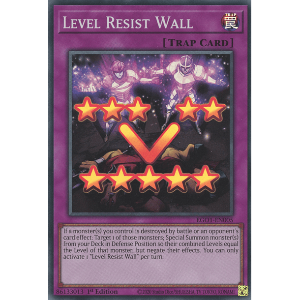 Level Resist Wall - EGO1-EN005 - Super Rare 