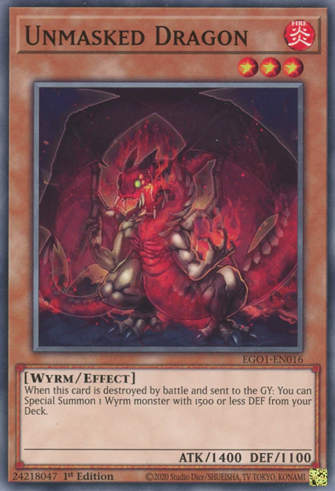Unmasked Dragon - EGO1-EN016 - Common