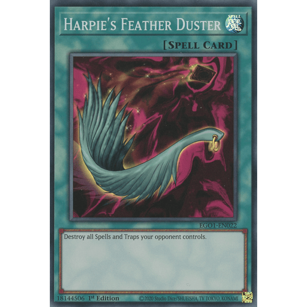 Harpie's Feather Duster - EGO1-EN022 - Super Rare
