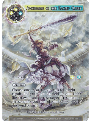 Awakening of the Sacred Queen (Full Art) (FOIL) - SDA01-021
