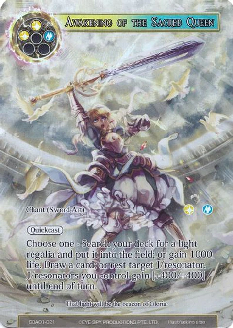 Awakening of the Sacred Queen (Full Art) (FOIL) - SDA01-021