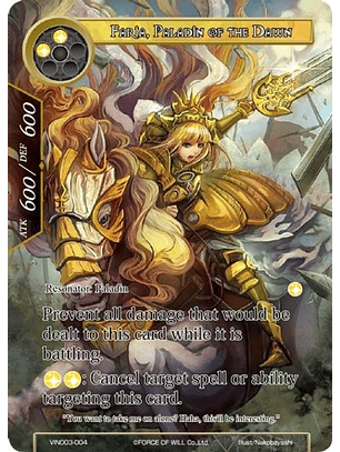 Faria, Paladin of the Dawn - VIN003-004