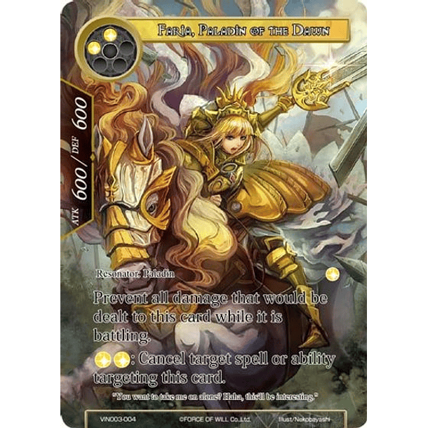Faria, Paladin of the Dawn - VIN003-004