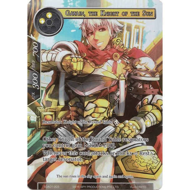 Gawain, the Knight of the Sun (Full Art) (FOIL) - SDA01-003
