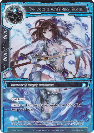 Twin Swords of Water's Mercy (Stranger) (Full Art) (FOIL) - SDA01-015 1