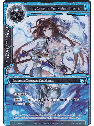 Twin Swords of Water's Mercy (Stranger) (Full Art) (FOIL) - SDA01-015