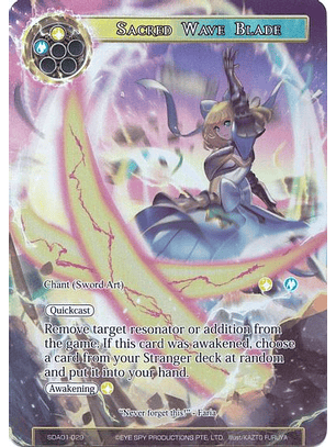 Sacred Wave Blade (Full Art) (FOIL) - SDA01-029