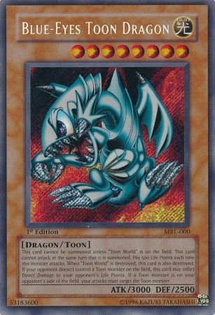 Blue-Eyes Toon Dragon - MRL-000 - Secret Rare 1st Edition (Near Mint) 1