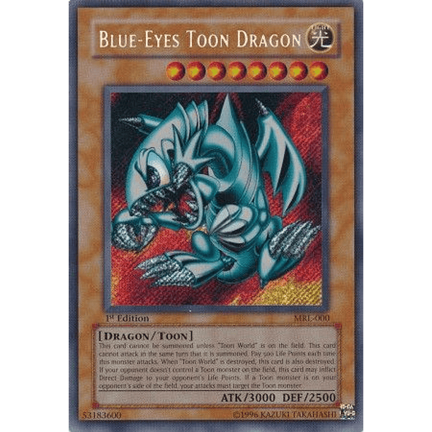 Blue-Eyes Toon Dragon - MRL-000 - Secret Rare 1st Edition (Near Mint)