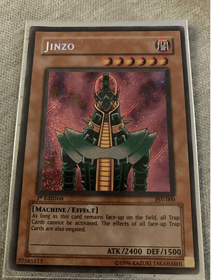 Jinzo - PSV-000 - Secret Rare 1st Edition (Moderate Play) 