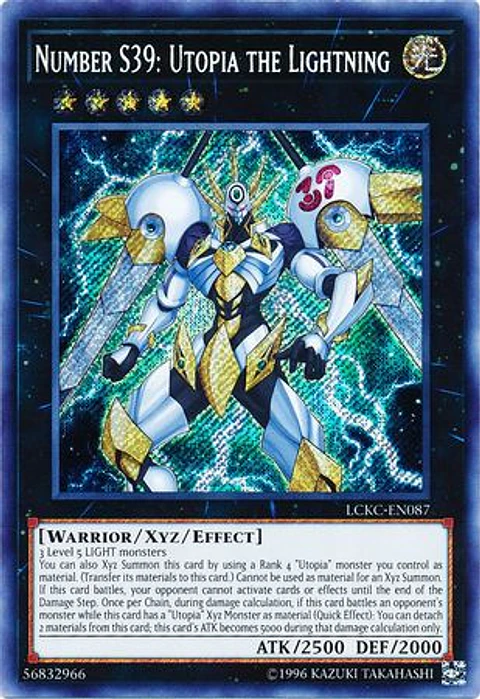 Number S39: Utopia the Lightning - LCKC-EN087 - Secret Rare