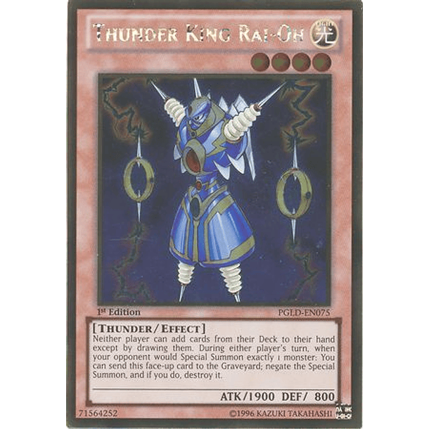 Thunder King Rai-Oh - PGLD-EN075 - Gold Rare