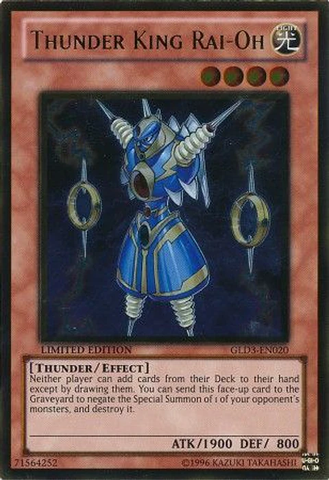 Thunder King Rai-Oh - GLD3-EN020 - Gold Rare (jugada)