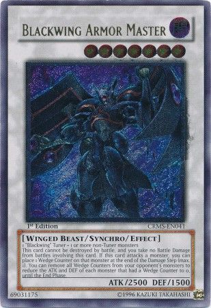 Ultimate Rare - Blackwing Armor Master - CRMS-EN041 1st Edition (Near Mint) 1