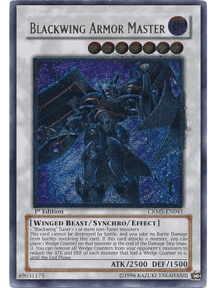 Ultimate Rare - Blackwing Armor Master - CRMS-EN041 1st Edition (Near Mint)