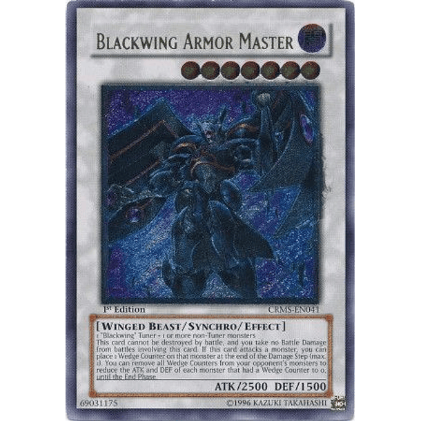 Ultimate Rare - Blackwing Armor Master - CRMS-EN041 1st Edition (Near Mint)