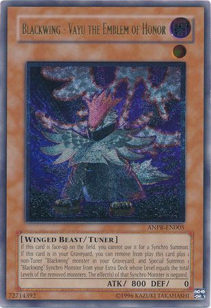 Blackwing - Vayu the Emblem of Honor - ANPR-EN005 - Ultimate Rare  1