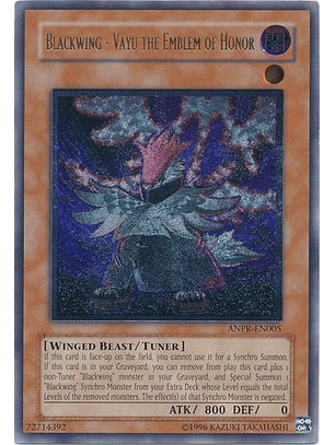 Blackwing - Vayu the Emblem of Honor - ANPR-EN005 - Ultimate Rare 
