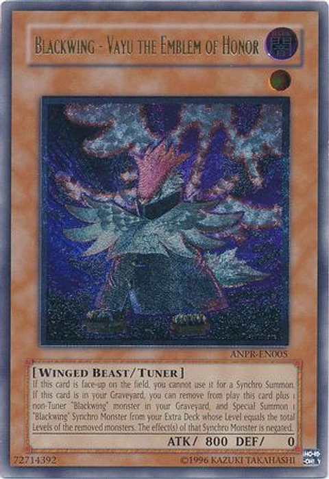 Blackwing - Vayu the Emblem of Honor - ANPR-EN005 - Ultimate Rare 