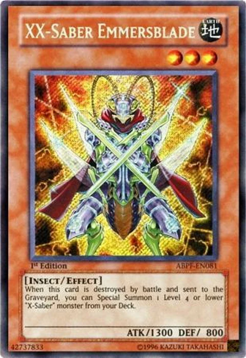 XX-Saber Emmersblade - ABPF-EN081 - Secret Rare 1st Edition