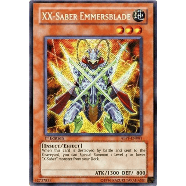 XX-Saber Emmersblade - ABPF-EN081 - Secret Rare 1st Edition