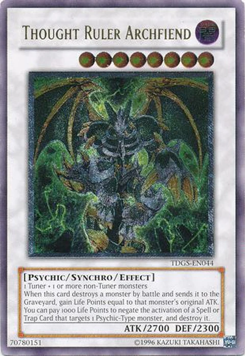 Thought Ruler Archfiend - TDGS-EN044 - Ultimate Rare 