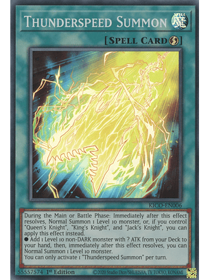 Thunderspeed Summon - KICO-EN006 - Super Rare