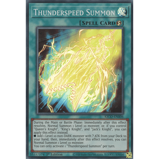 Thunderspeed Summon - KICO-EN006 - Super Rare