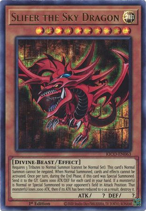 Slifer the Sky Dragon - KICO-EN063 - Pharaoh Ultra Rare