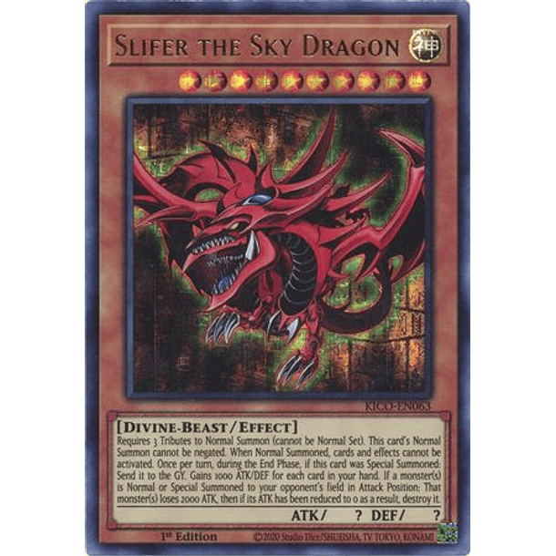 Slifer the Sky Dragon - KICO-EN063 - Pharaoh Ultra Rare