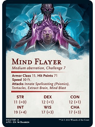 Mind Flayer Art Card - AFR - 02/81