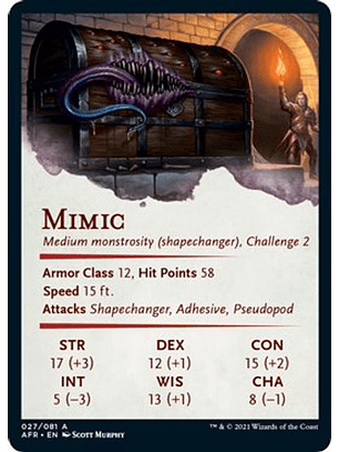 Mimic Art Card - AFR - 27/81