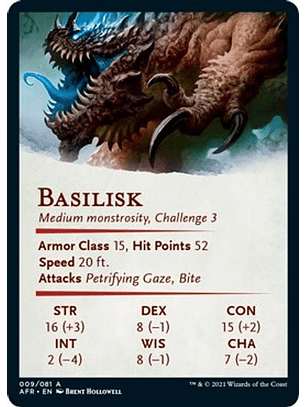 Basilisk Art Card - AFR - 09/81